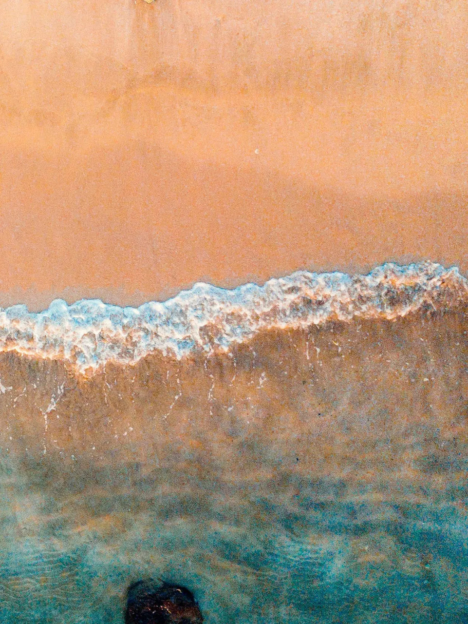 Aerial Beach Waves Triptych Canvas Print - Coastal Shoreline Aerial View | Set of 3 Ocean Wall Art Decor June Wall Art