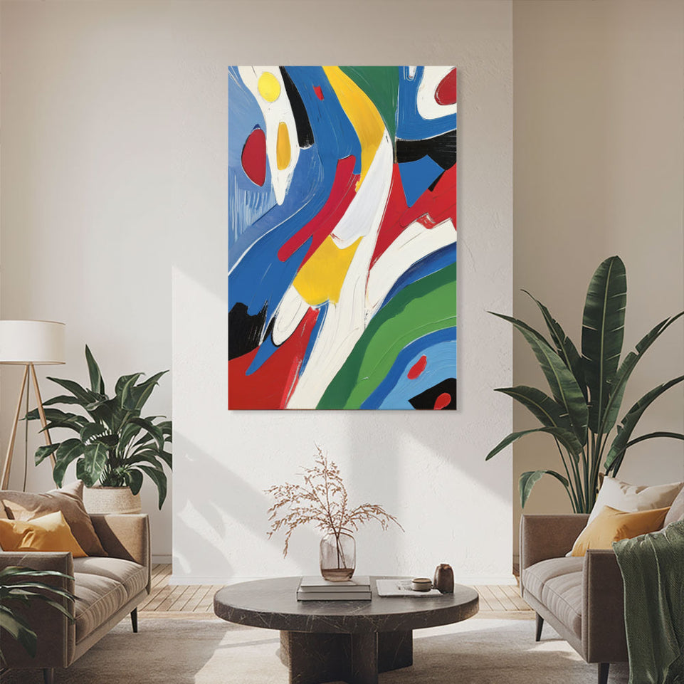 Colorful Abstract Expression - Modern Art Canvas June Wall Art
