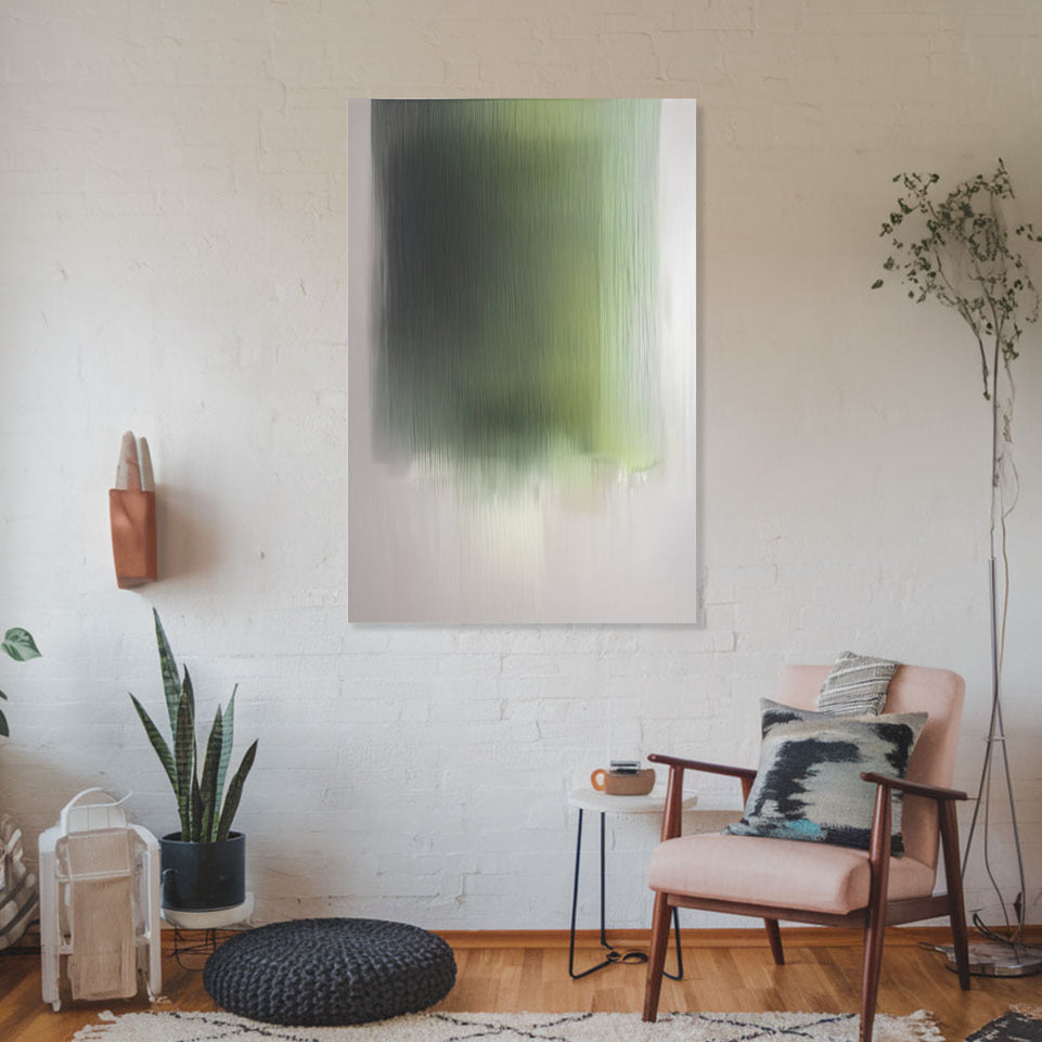 Green Abstract Serenity I Canvas Art June Wall Art