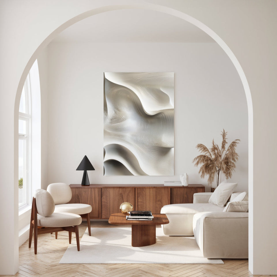 Surreal Waves Abstract Canvas Art June Wall Art