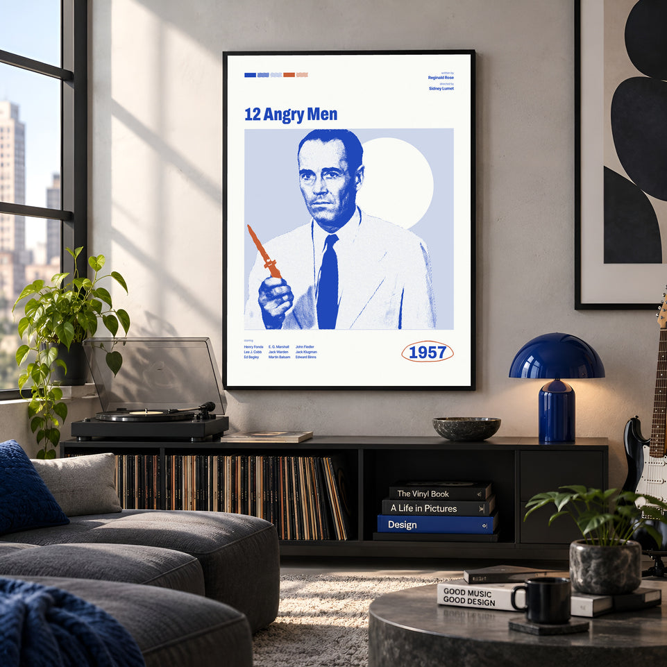 12 Angry Men Movie Poster, Film Canvas Print, Classic Cinema Wall Decor, Unique Gift for Movie Lovers, 1957 Artwork