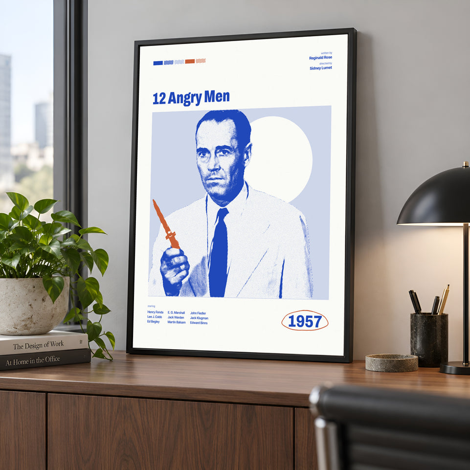 12 Angry Men Movie Poster, Film Canvas Print, Classic Cinema Wall Decor, Unique Gift for Movie Lovers, 1957 Artwork