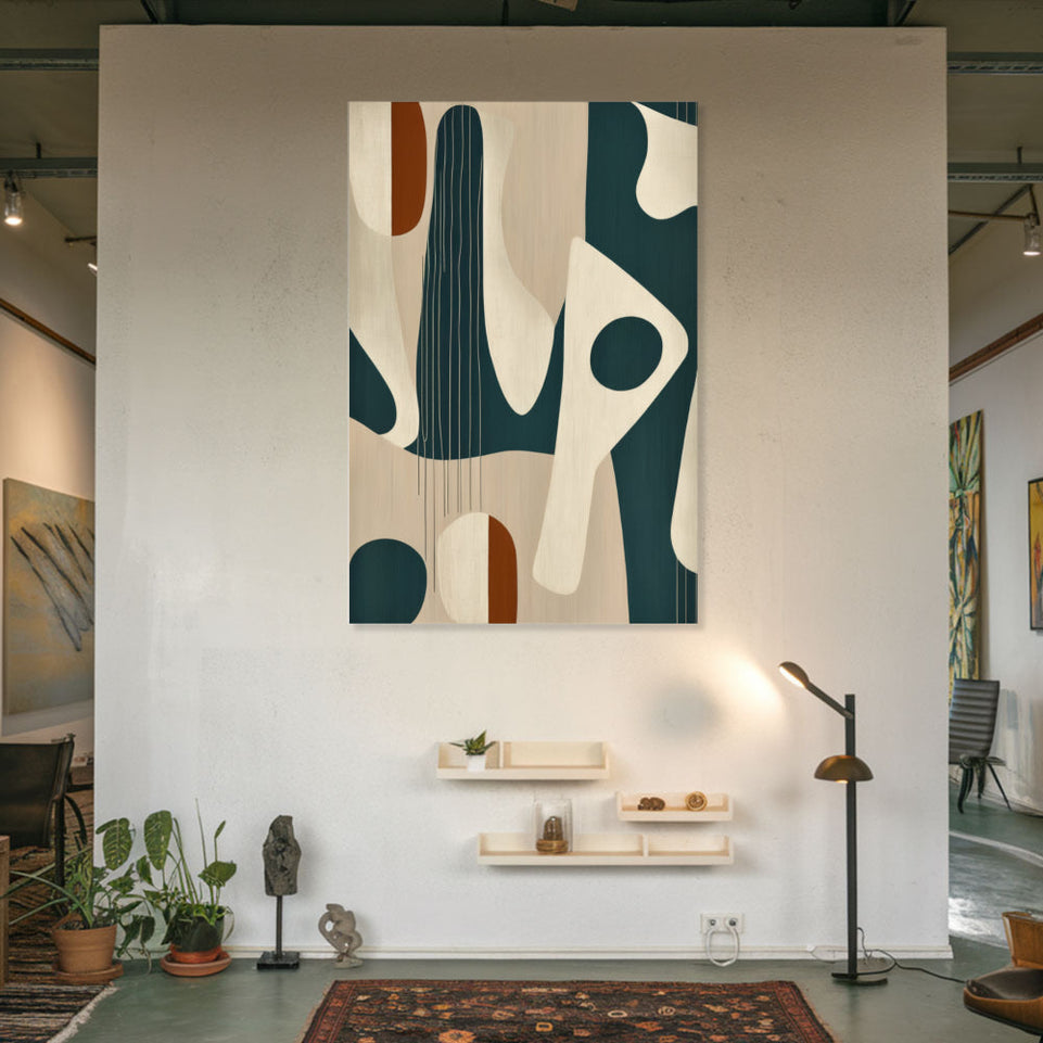 Abstract Shapes in Harmony I Vibrant Modern Wall Art June Wall Art