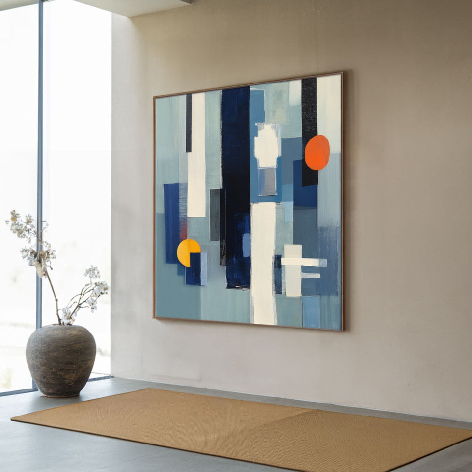 Blue Serenity I Abstract Canvas Art June Wall Art