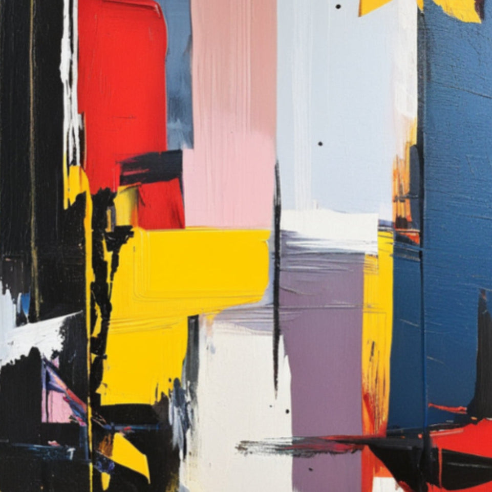 Abstract Symphony I Vibrant Canvas Art for Home Decor June Wall Art
