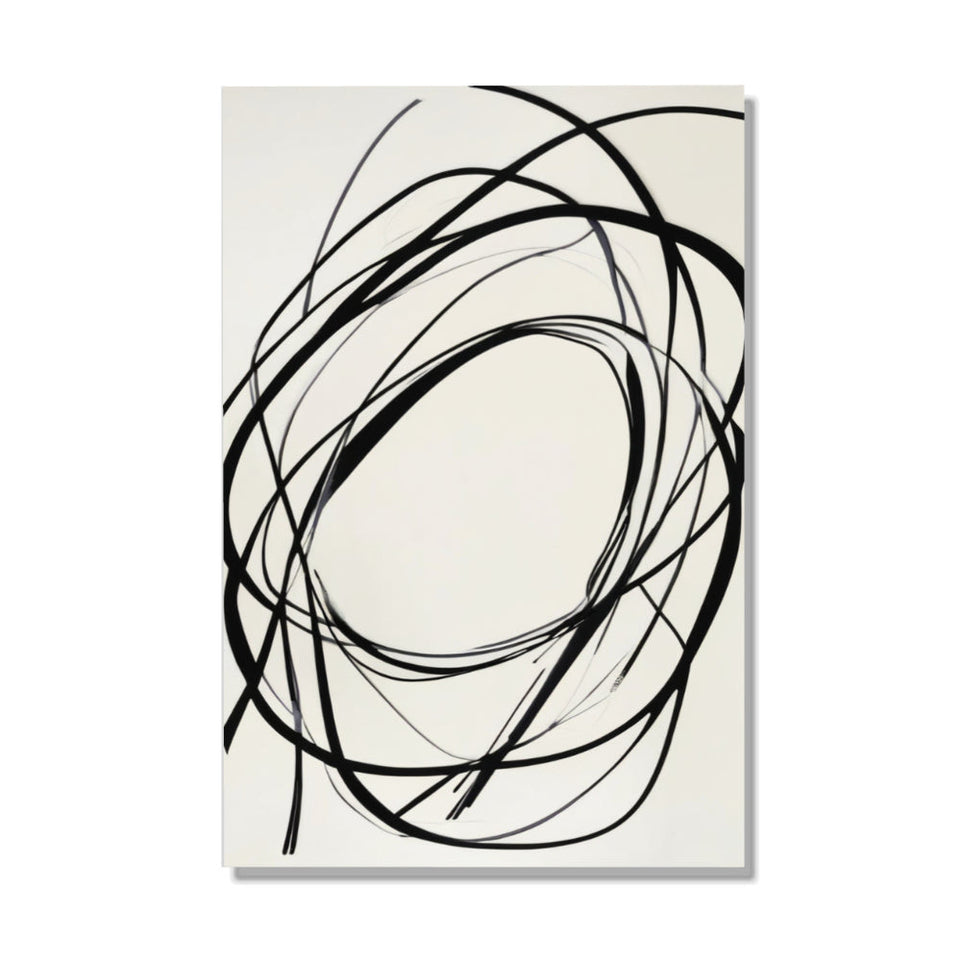 Abstract Swirls in Monochrome I Wall Art June Wall Art