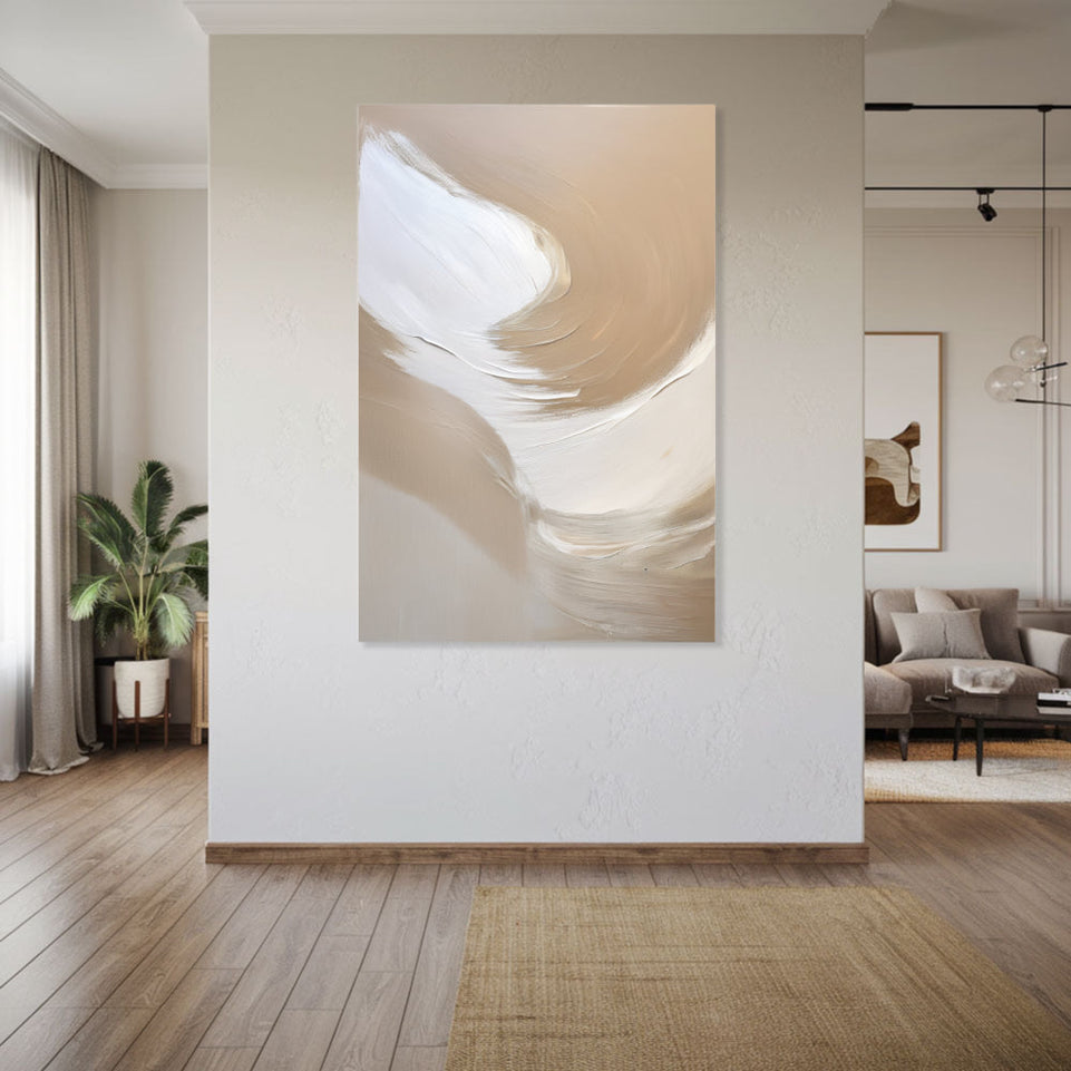 Serenity Swirl Abstract Canvas Art June Wall Art