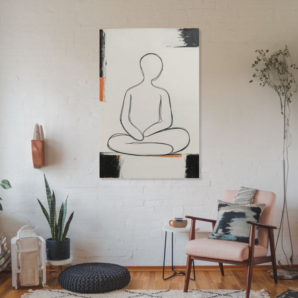 Serene Meditation I Modern Abstract Art June Wall Art