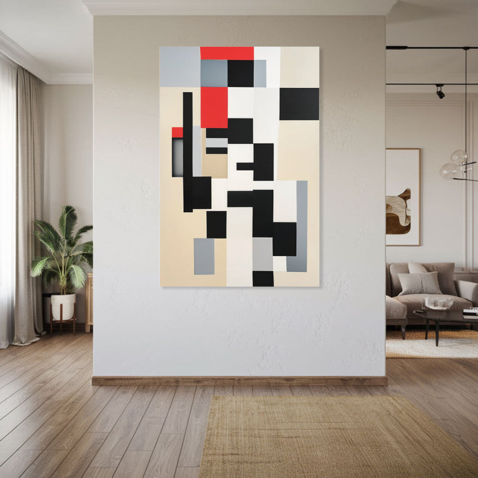 Modern Abstract Geometric Art I Canvas Wall Decor June Wall Art