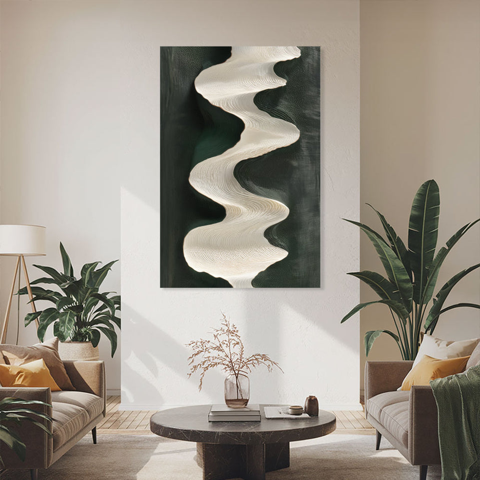 Waves of Serenity Modern Abstract Art June Wall Art