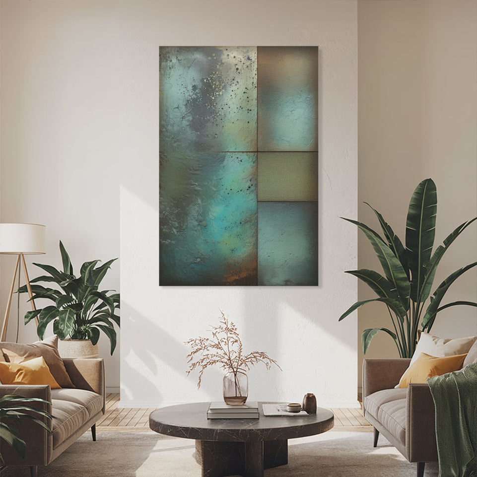 Misty Morning Abstract Art Canvas Wall Decor June Wall Art