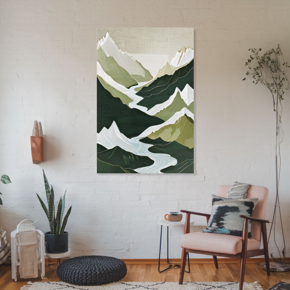 Mountain Majesty Modern Abstract Landscape Art Perfect for Home Decor and Wall Art High-Quality Giclee Print Ready to Frame June Wall Art