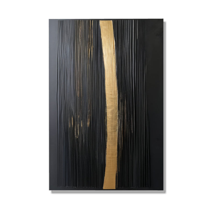 Golden Path Abstract Canvas Art for Home Decor June Wall Art