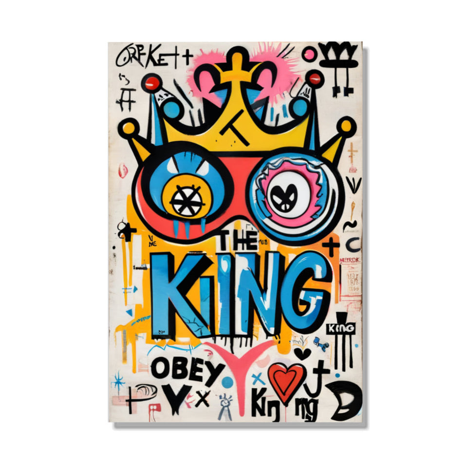 The King's Crown Vibrant Abstract Art Perfect for Home Decor and Gifts June Wall Art