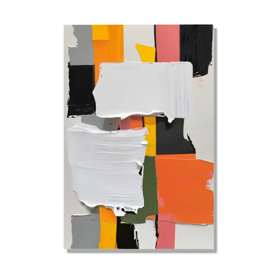 Modern Abstract Art Hand-Painted Canvas Art Vibrant Colors Home Decor June Wall Art