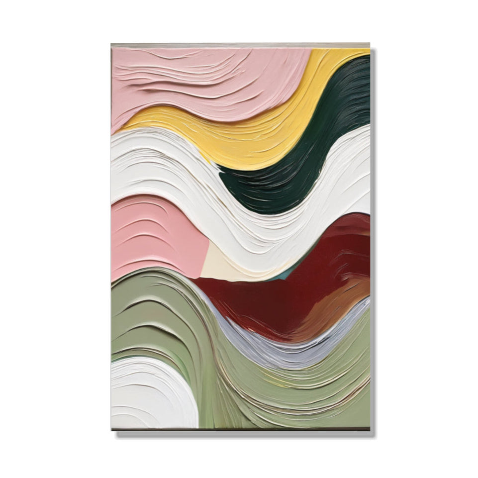 Modern Abstract Waves Canvas Art June Wall Art