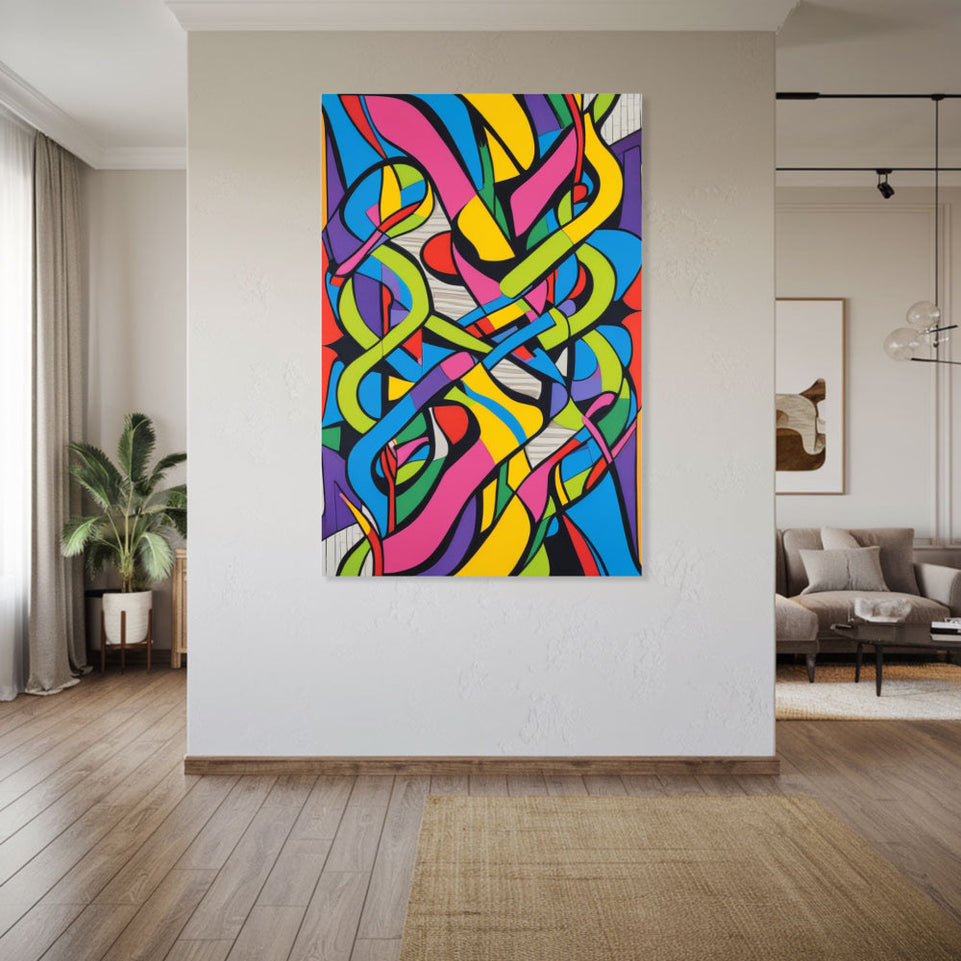 Colorful Abstract Dreamscape Canvas Art June Wall Art