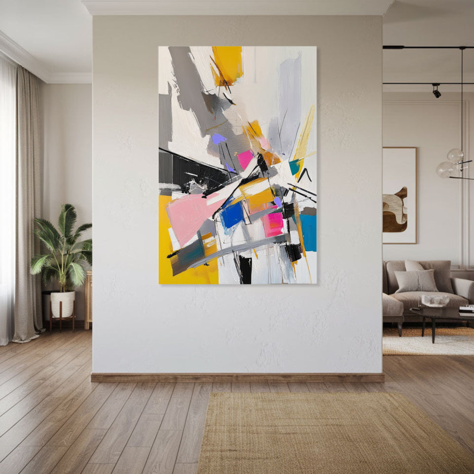 Modern Abstract Art Colorful Canvas Wall Art June Wall Art