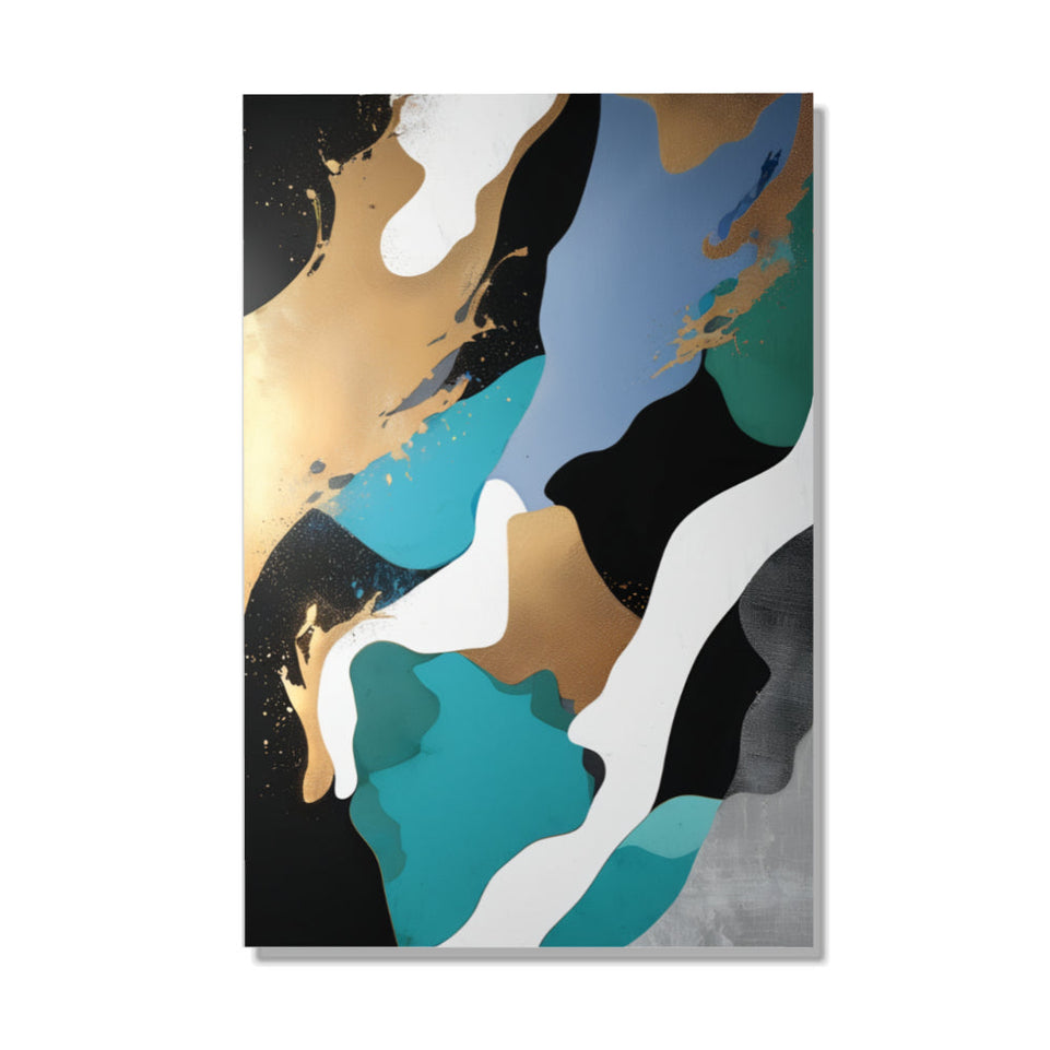 Golden Abstract Dreamscape Canvas Art June Wall Art