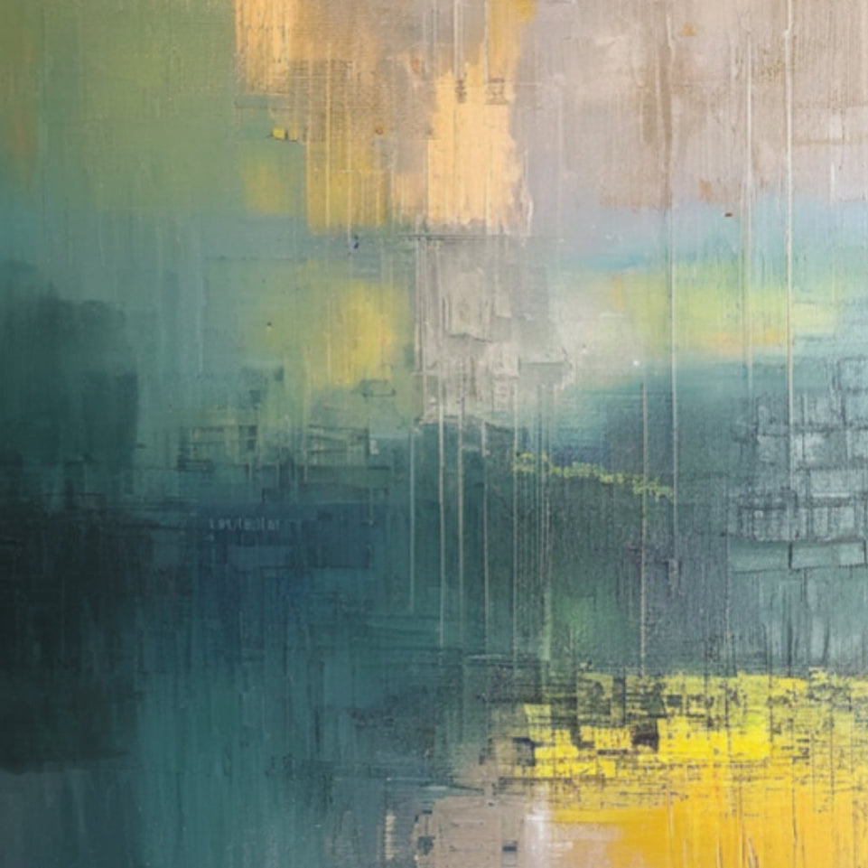 Abstract Reflections I Vibrant Abstract Art for Home Decor June Wall Art