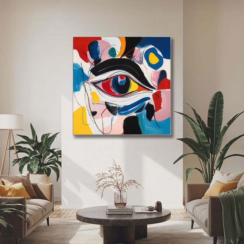 Abstract Eye of the Soul I Vibrant Canvas Art for Home Decor June Wall Art