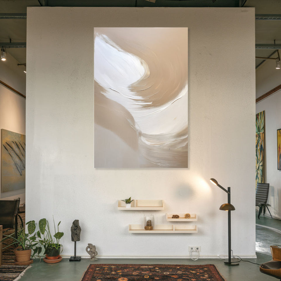 Serenity Swirl Abstract Canvas Art June Wall Art