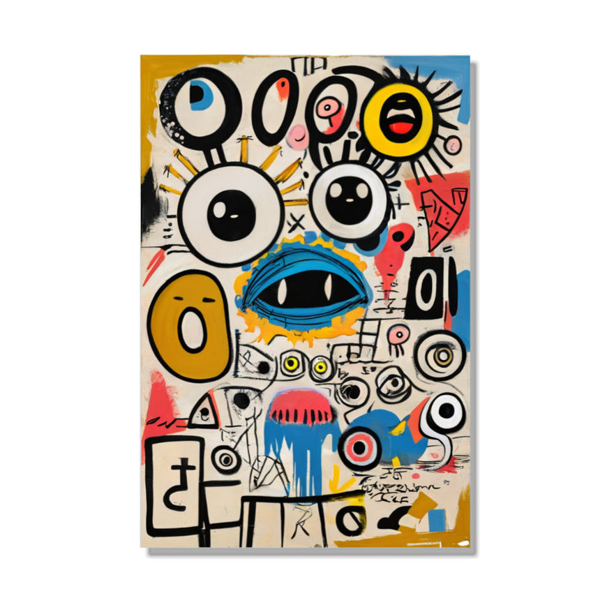 Colorful Abstract Faces Artwork I Vibrant Modern Wall Decor June Wall Art