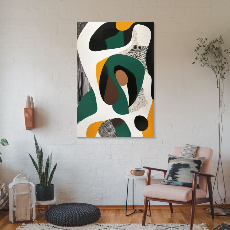 Modern Abstract Art Colorful Wall Decor June Wall Art