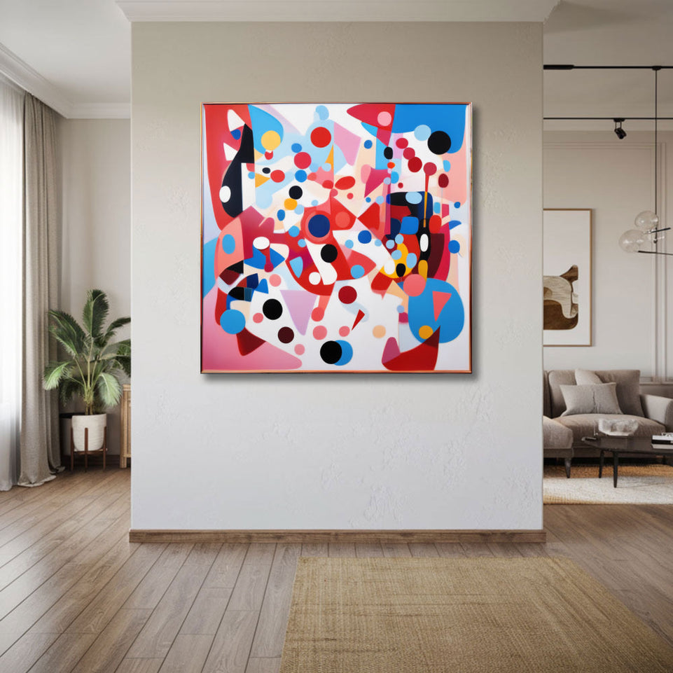 Abstract Melody I Vibrant Canvas Art for Home Decor June Wall Art