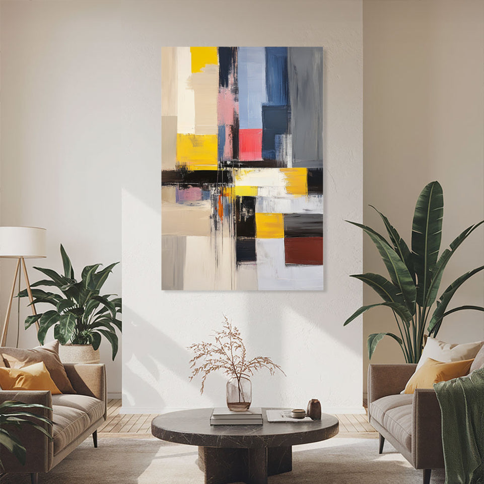 Abstract Symphony in Color I Vibrant Modern Art June Wall Art
