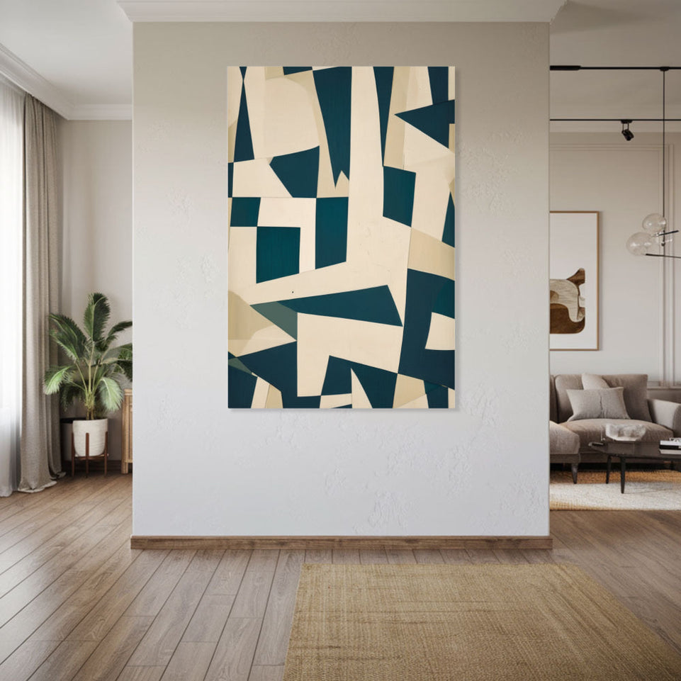 Abstract Geometric Dreamscape Canvas Art June Wall Art