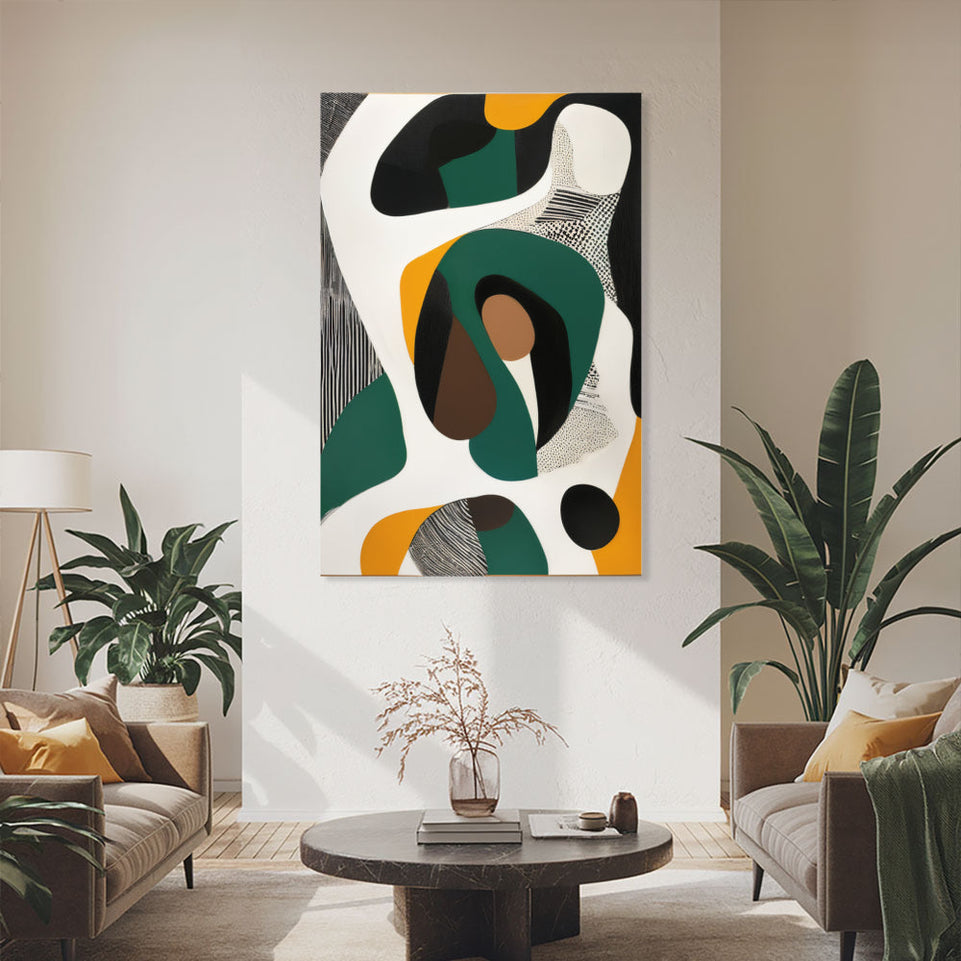 Modern Abstract Art Colorful Wall Decor June Wall Art