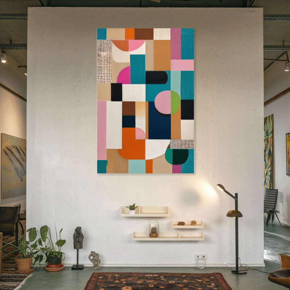 Colorful Geometric Abstract Art I Vibrant Modern Wall Decor June Wall Art
