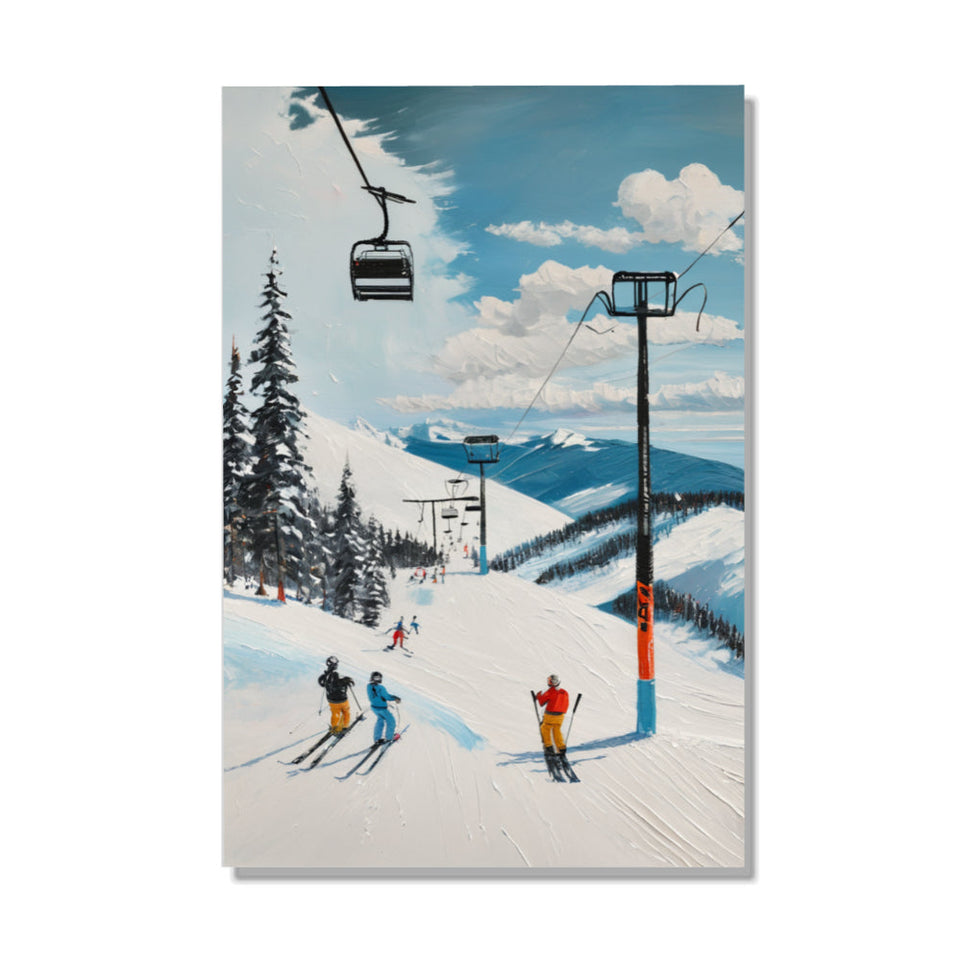 Winter Ski Slope Adventure Perfect for Home Decor and Gift Ideas June Wall Art