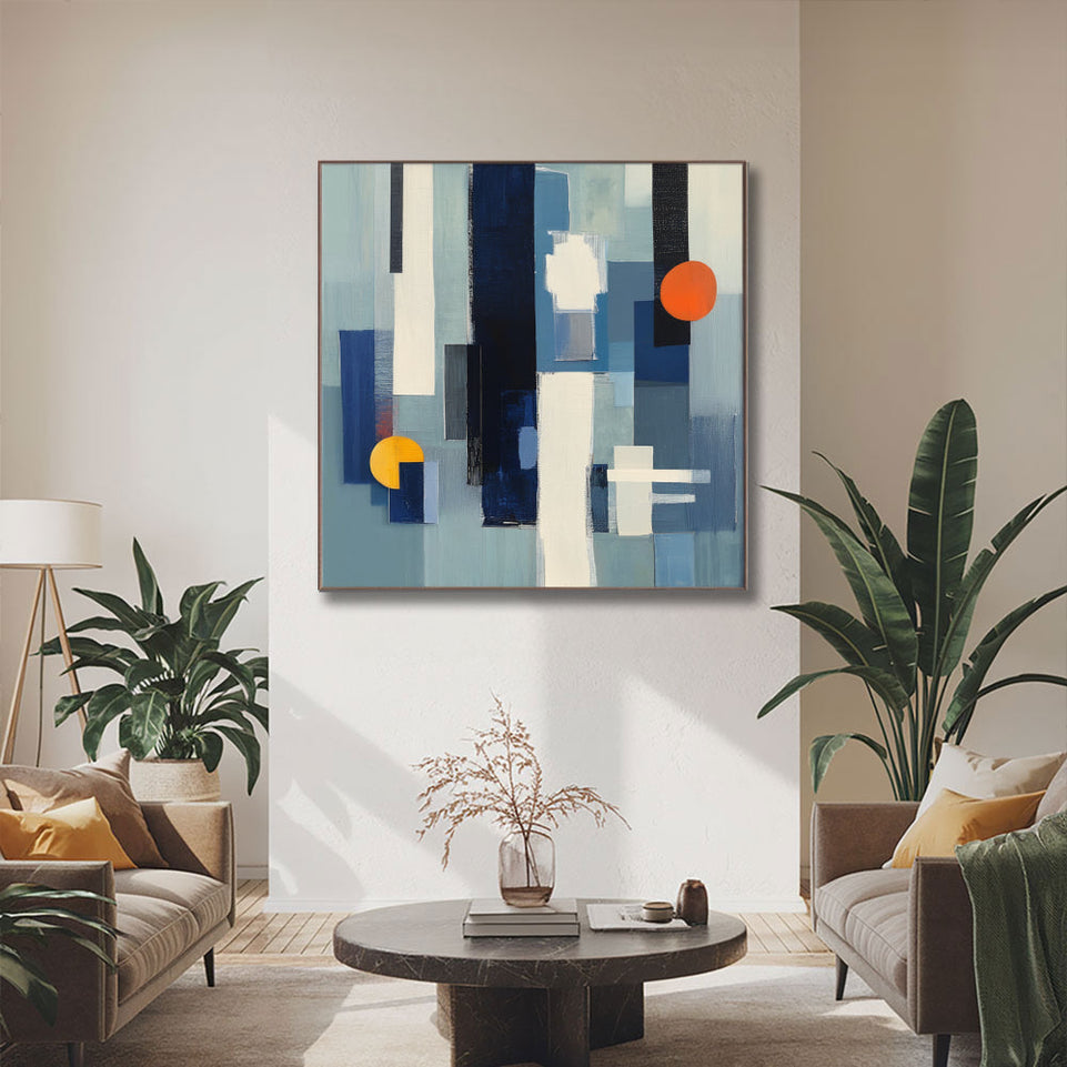 Abstract Harmony I Vibrant Geometric Shapes for Home Decor June Wall Art