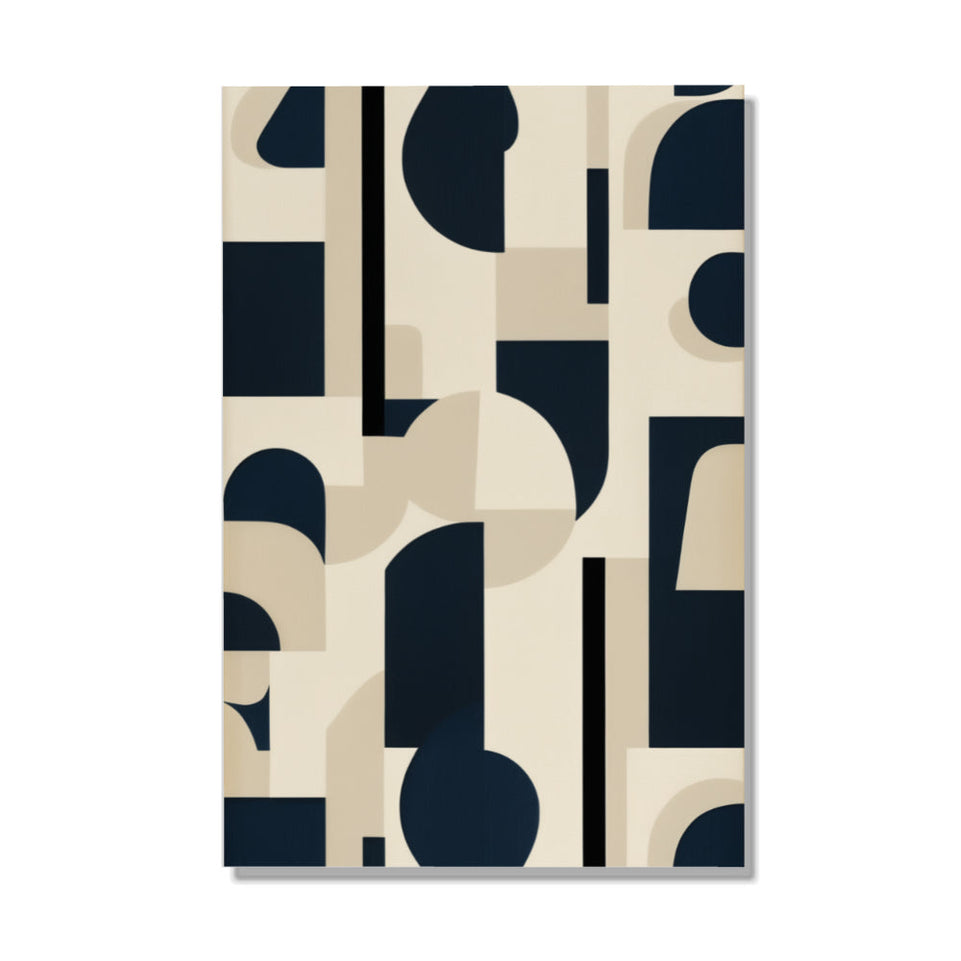 Midnight Geometry I Abstract Modern Wall Art June Wall Art