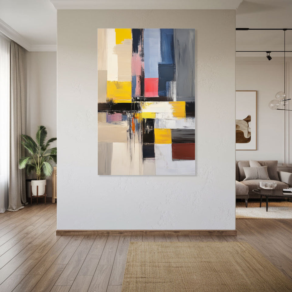 Abstract Symphony in Color I Vibrant Modern Art June Wall Art