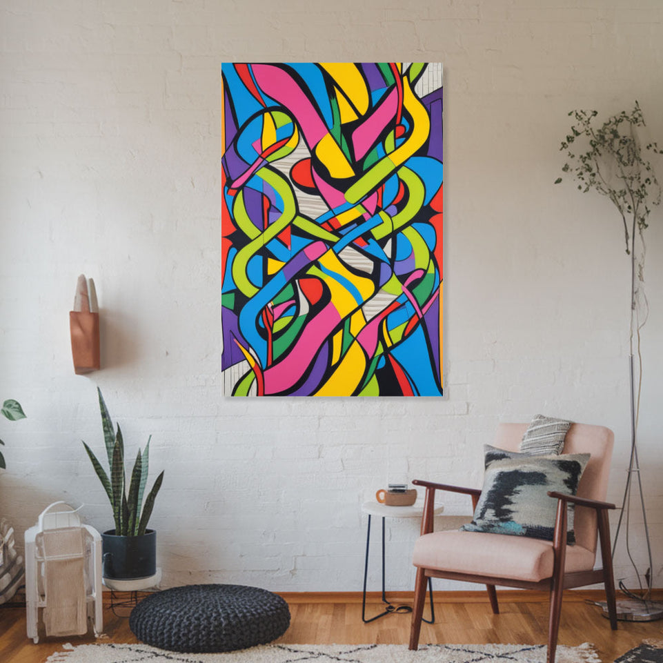 Colorful Abstract Dreamscape Canvas Art June Wall Art