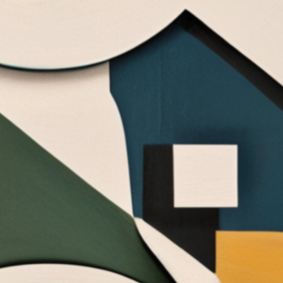Midnight Symphony in Geometric Harmony Modern Abstract Art for Home Decor June Wall Art