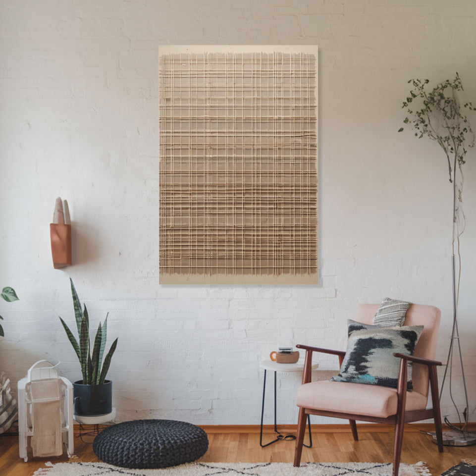 Abstract Grid Lines Modern Wall Art Decor June Wall Art
