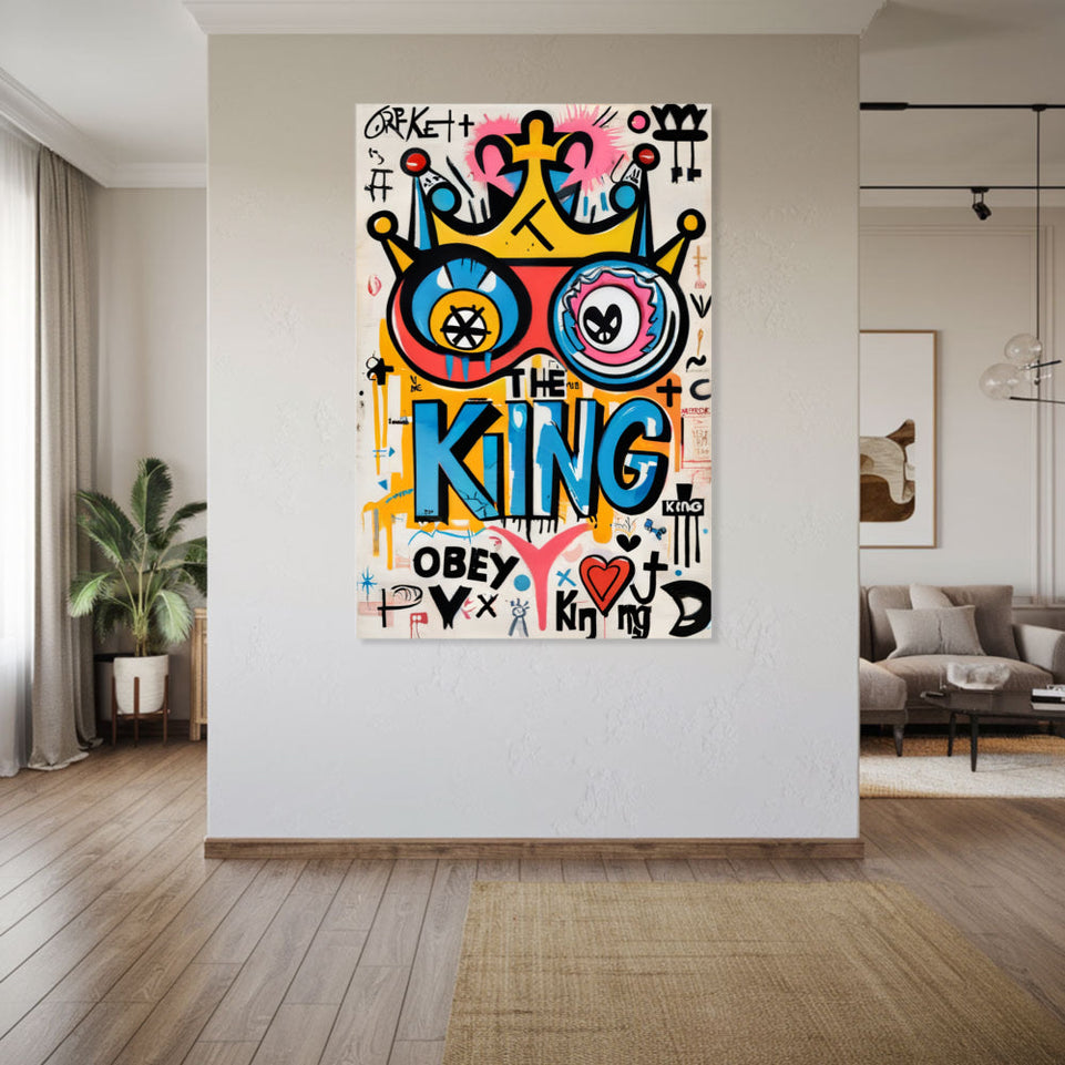 The King's Crown Vibrant Abstract Art Perfect for Home Decor and Gifts June Wall Art