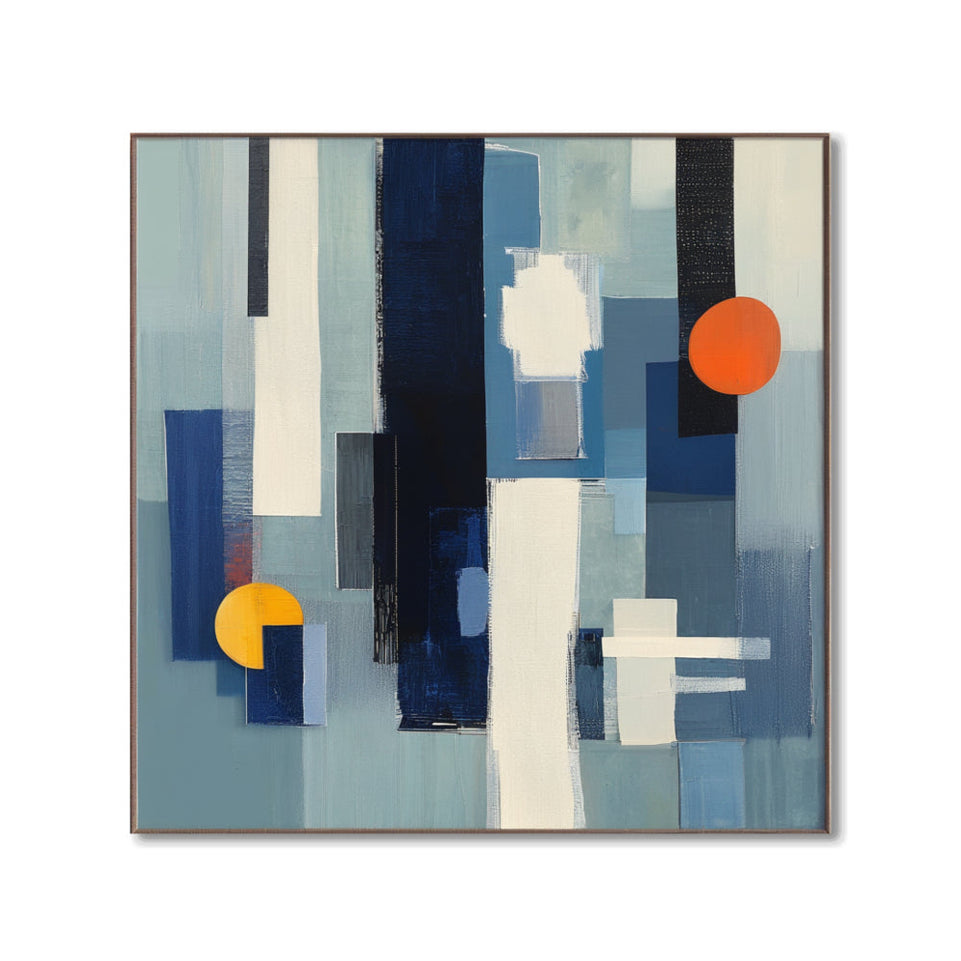 Abstract Harmony I Vibrant Geometric Shapes for Home Decor June Wall Art