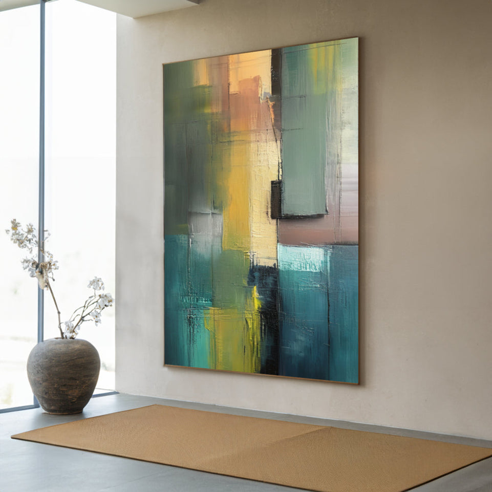 Abstract Sunset Glow I Vibrant Canvas Art for Home Decor June Wall Art