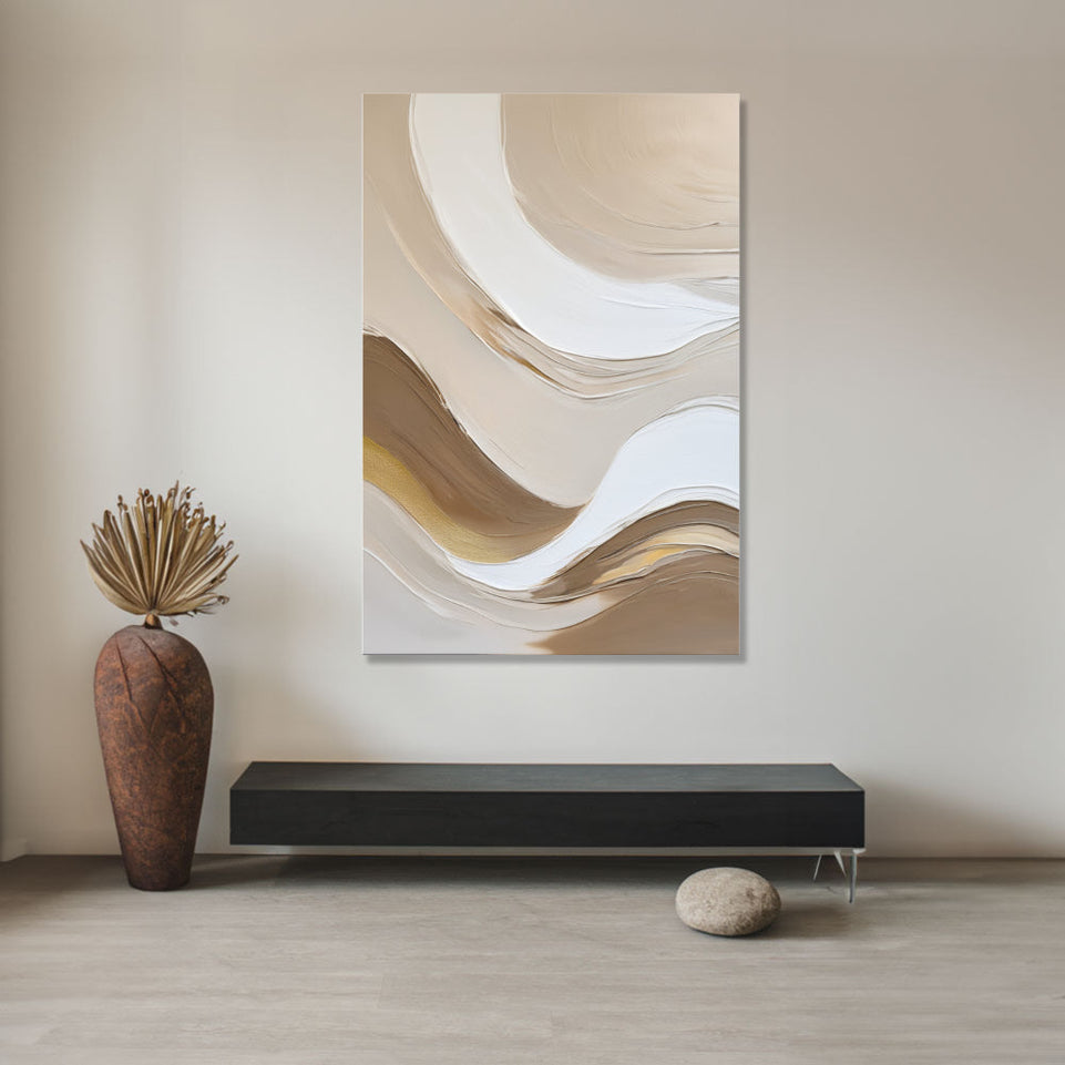 Sandy Waves Abstract Canvas Art June Wall Art