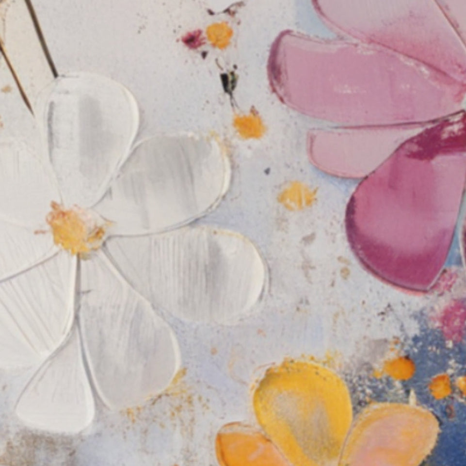 Spring Blossoms Hand-Painted Canvas Art Modern Abstract Wall Decor June Wall Art