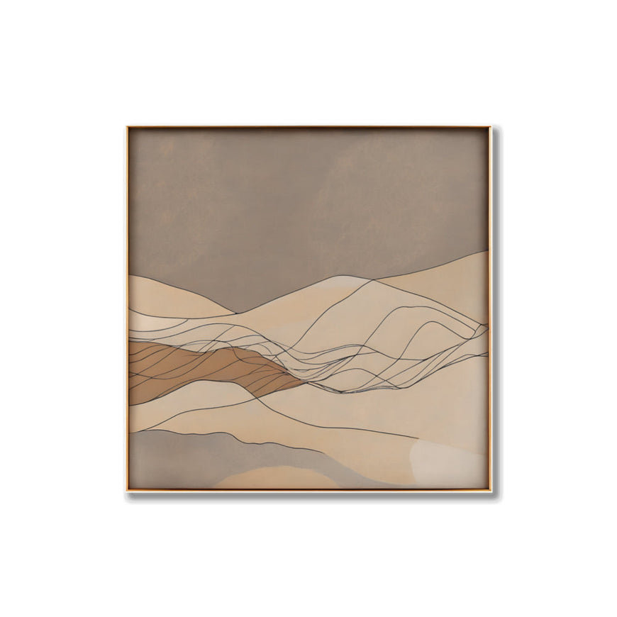 Desert Dunes Abstract Canvas Art for Living Room Decor June Wall Art