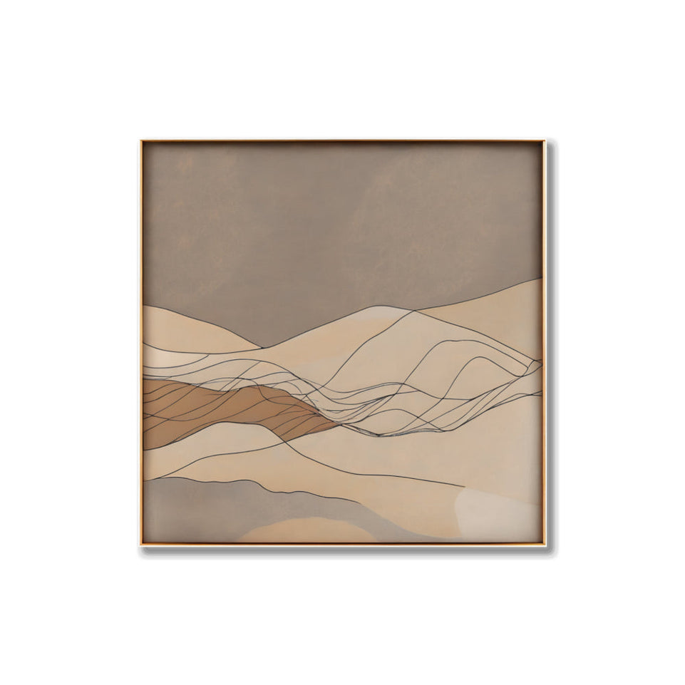 Desert Dunes Abstract Canvas Art for Living Room Decor June Wall Art