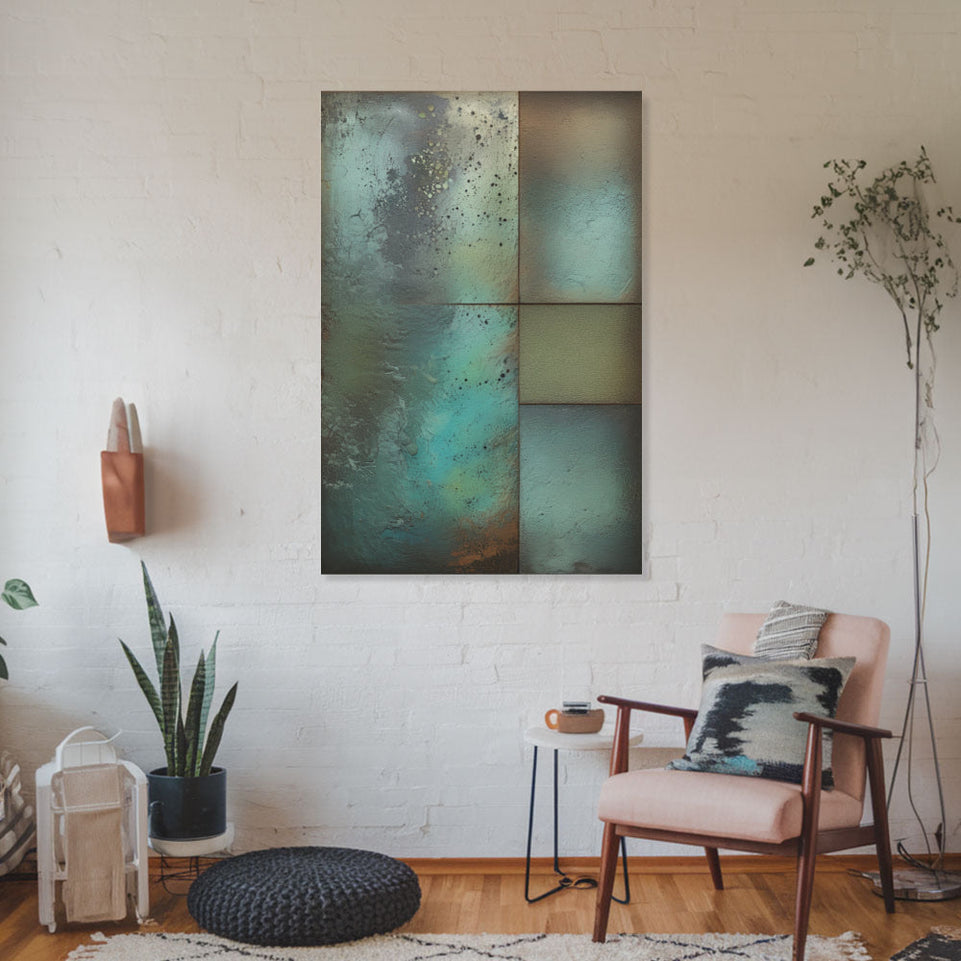 Misty Morning Abstract Art Canvas Wall Decor June Wall Art