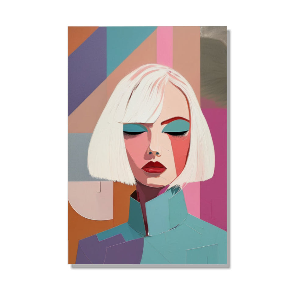 Modern Abstract Portrait Art Contemporary Wall Decor June Wall Art