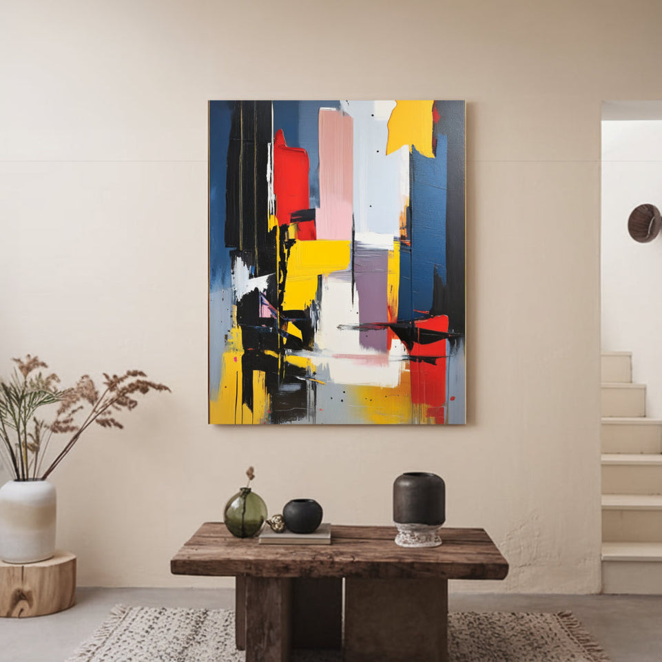 Abstract Symphony I Vibrant Canvas Art for Home Decor June Wall Art